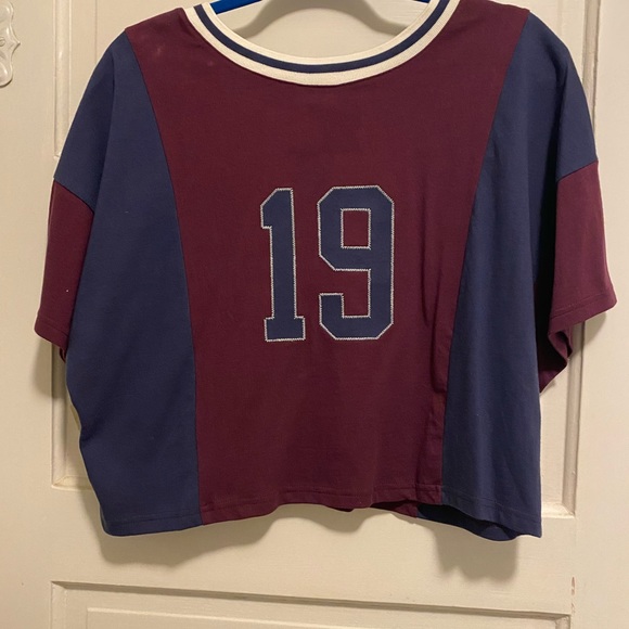 NWT Champion Color-blocked USA Crop Top - Picture 2 of 5